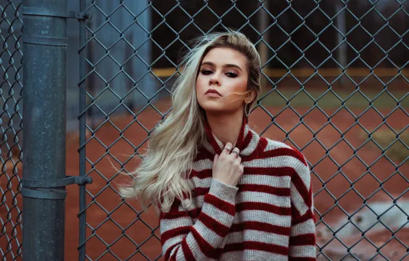 Beautiful, blonde, portrait, looking at viewer