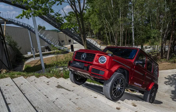 Red, Mercedes-Benz, SUV, 4x4, G-Class, tests, 2019