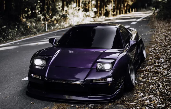 Picture Honda, Front, Road, Violet, NSX, Stance, Face, Honda NSX