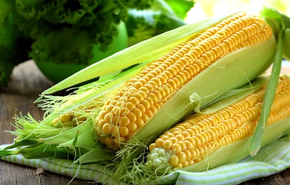 Picture towel, corn, the cob