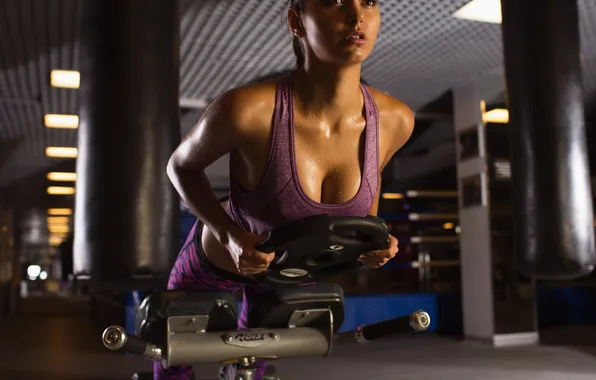 Girl, model, sports, fitness, gym, Helga Lovekaty