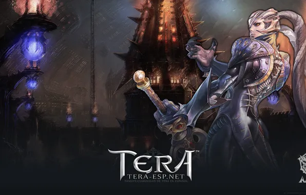 The city, sword, the demon, lights, Tera