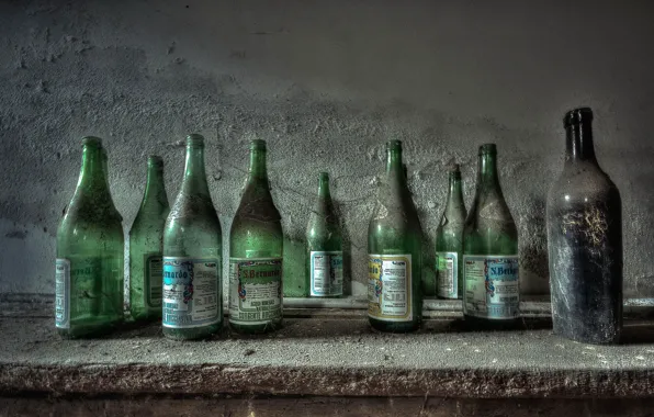 Background, wall, bottle