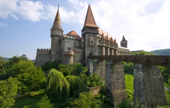 Picture bridge, Romania, Romania, Transylvania, Transylvania, Hunedoara, Hunyad Castle, Corvin Castle