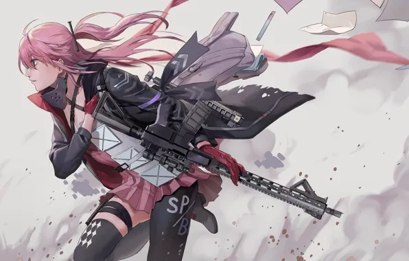 Girl, weapons, art, Girls Frontline, Girls front