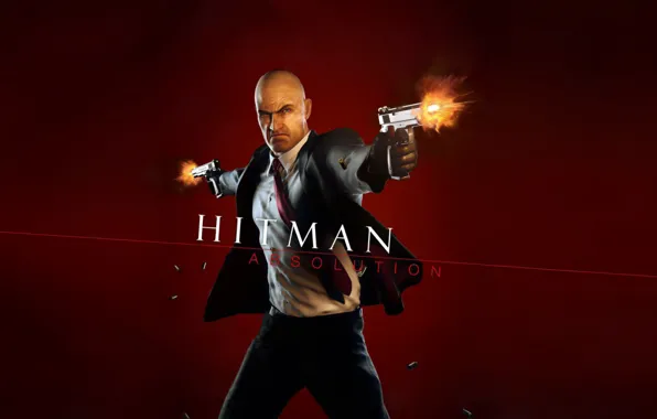 Picture The game, Gun, Blood, Silver baller, Stealth-action, Agent 47, Burgundy, Hitman