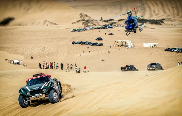 Sand, Mini, Sport, Desert, Speed, Helicopter, Rally, Dakar