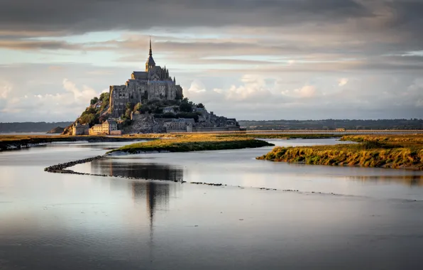 Landscape, nature, Mont Saint Michel