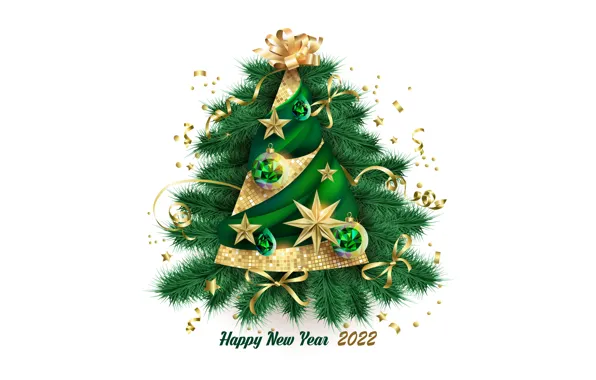 Winter, holiday, tree, Christmas, figures, New year, new year, 2022