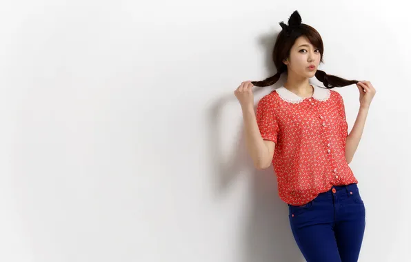 Girl, background, Asian