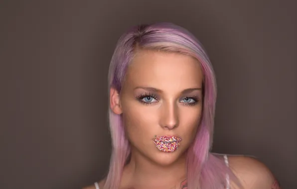 Picture look, girl, face, background, hair, color, lips