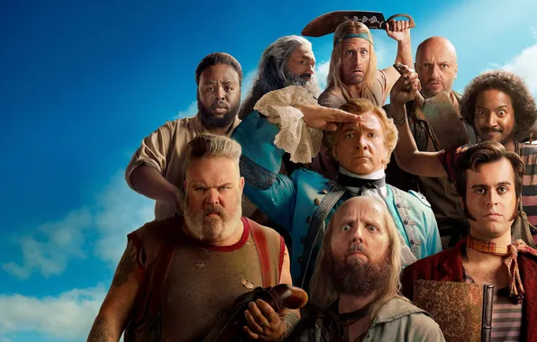 Pirates, the series, adventure, poster, characters, Our Flag Means Death, Our flag means Death.