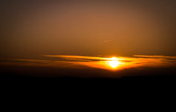 Sky, Sunset, Autumn, Evening, View, Plane, Dusk