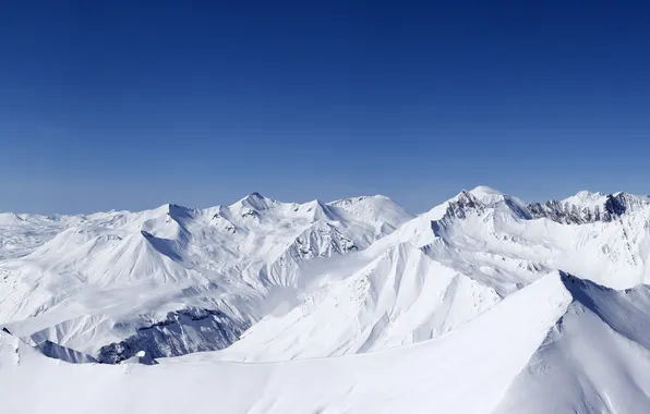 Winter, snow, mountains