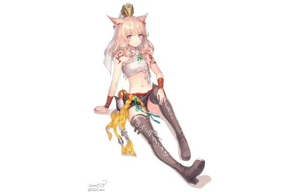 Girl, neko, ears, Final Fantasy XIV