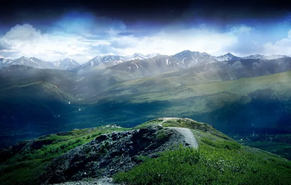 Mountain, Cloud, Hill