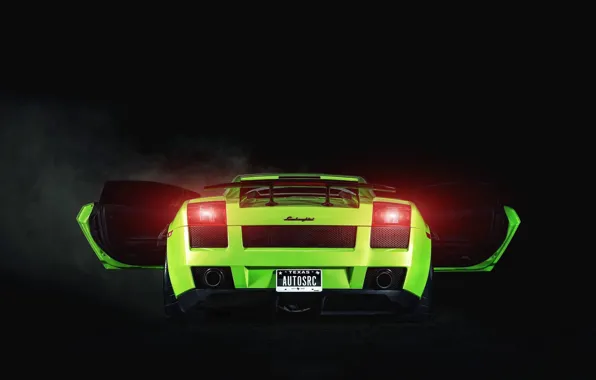 Lamborghini, Gallardo, Green, Yoda, 2005, Supercar, Project, Rear