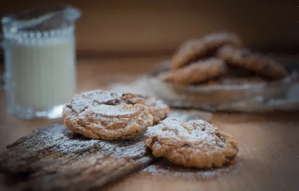 Milk, cakes, Cookies, powder