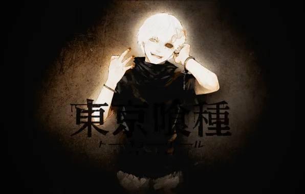 4K, Kaneki Ken, white hair, red, anime, fan art, mask, Tokyo Ghoul, HD  Wallpaper
