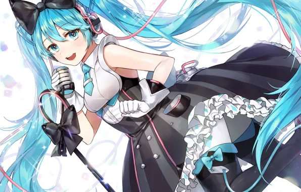 Girl, dress, art, vocaloid, hatsune miku