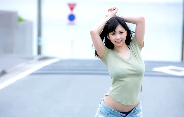 Asian, Model, Smile, Woman, Road, Pretty, Japanese, Outdoor