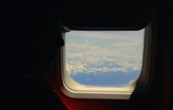 Picture the sky, flight, the window