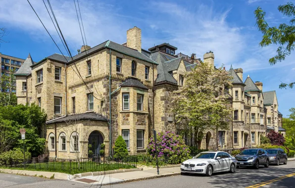 Road, machine, house, mansion