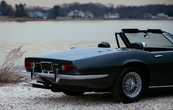 Picture black, Maserati, 1969, Roadster, spider, the rear part, Ghibli Spider