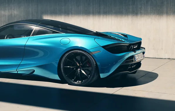 Blue, Machine, Render, Supercar, Rendering, Sports car, Mclaren, McLaren 720S