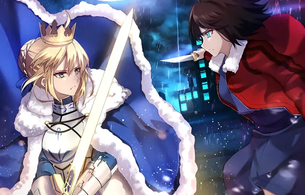 Weapons, girls, anime, Fate/Grand Campaign