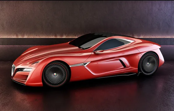 Picture the concept, sports car, supercar, Alfa Romeo, Alfa-Romeo 12C GTS
