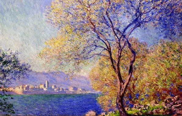Trees, landscape, picture, impressionism, Claude Monet