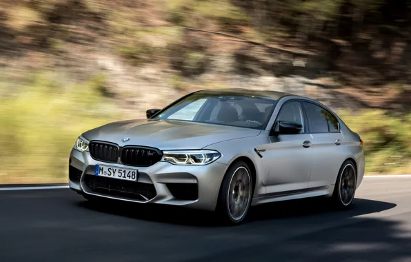 Picture grey, movement, blur, BMW, sedan, 4x4, 2018, four-door