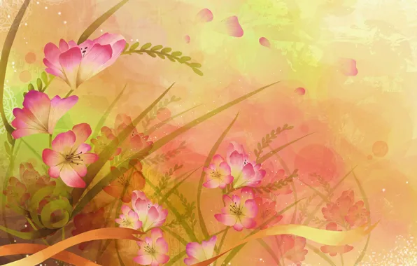 Picture flowers, abstraction, background