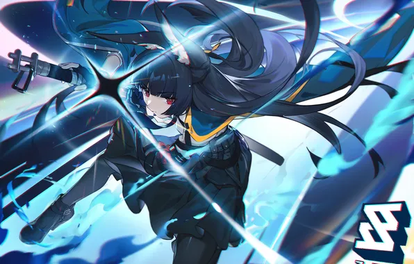 Girl, weapons, fire, ears, zenless zone zero, hoshimi miyabi