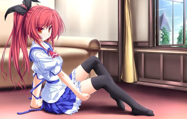 Picture girl, stockings, anime