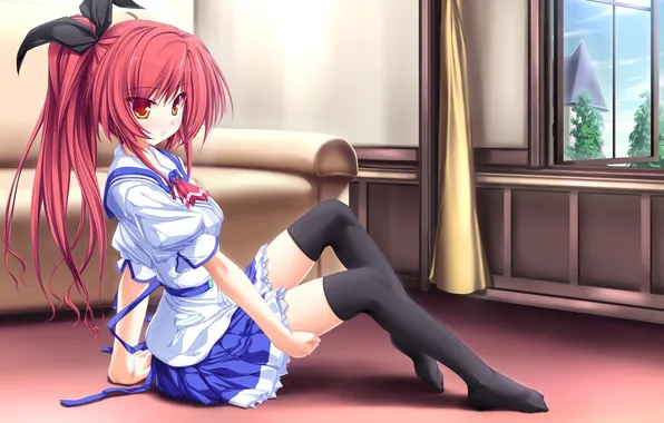 Girl, stockings, anime