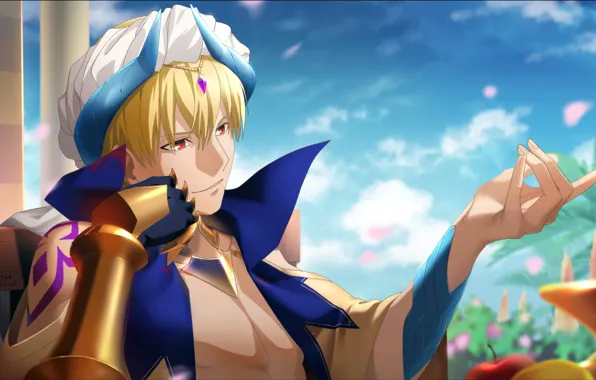 Hand, guy, turban, Gilgamesh, Fate / Grand Order, The destiny of a great campaign