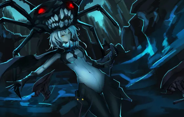 Girl, monster, anime, Naval collection