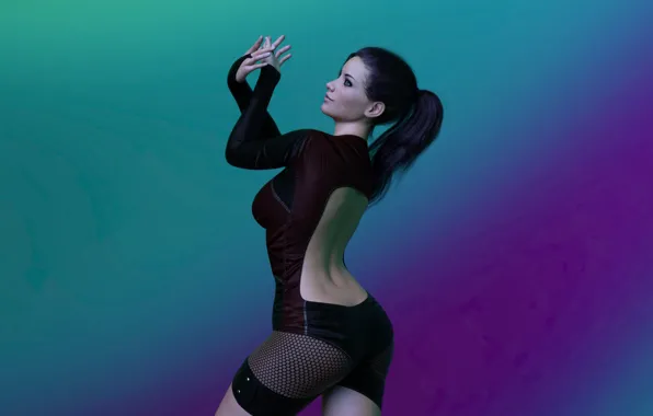 Girl, background, dance