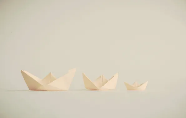 Paper, origami, boats