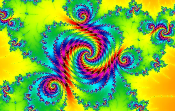 Picture light, pattern, color, spiral, fractal