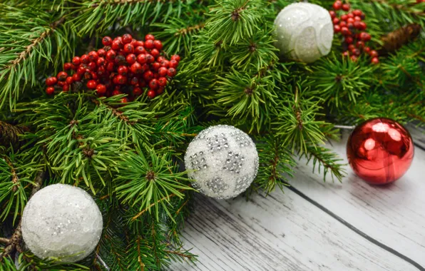 Picture decoration, balls, New Year, Christmas, Christmas, balls, wood, New Year
