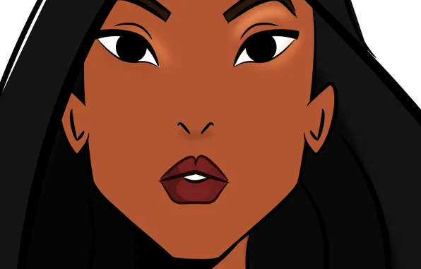 Eyes, look, girl, face, hair, Pocahontas