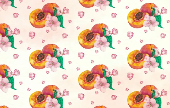 White, flowers, background, texture, peaches, pink, flowers, pattern