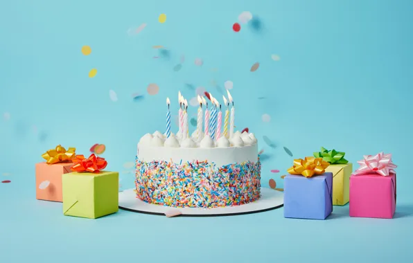 Picture birthday, gift, cake