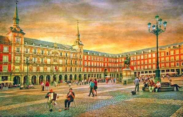The sky, people, home, area, monument, Spain