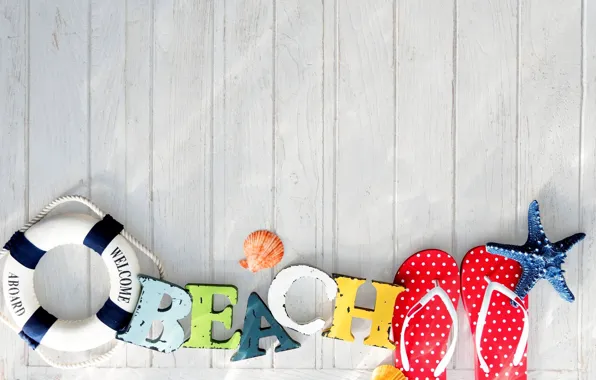 Summer, letters, the inscription, shell, glasses, slates