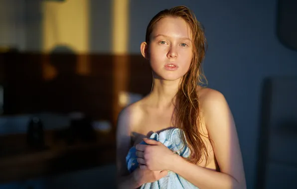 Picture freckles, the beauty, redhead, Arina, Ufa, Askhat Bardunov