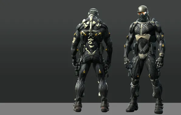 Picture Crysis, game, man, nanosuit, suit, powerful, strong, muscular
